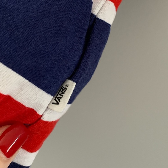 adorable vans striped (sort of) cropped top :) - Picture 3 of 4